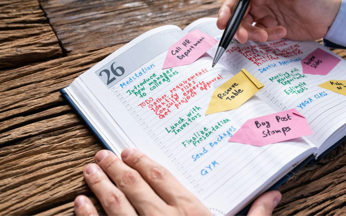 organización en agenda