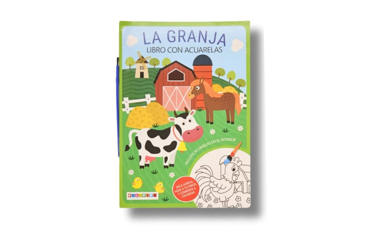 libro para pintar con acuarelas