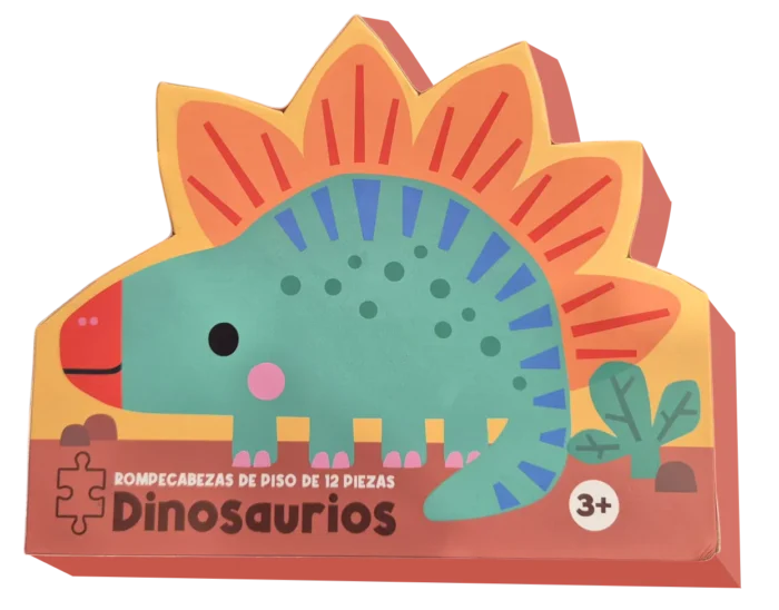 BOOK + PUZLE 12 PIEZAS - Dinosaurios