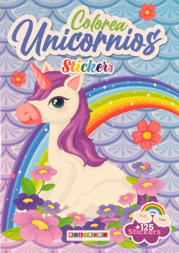 COLOREA UNICORNIOS - Azul y Rosa Fuerte
