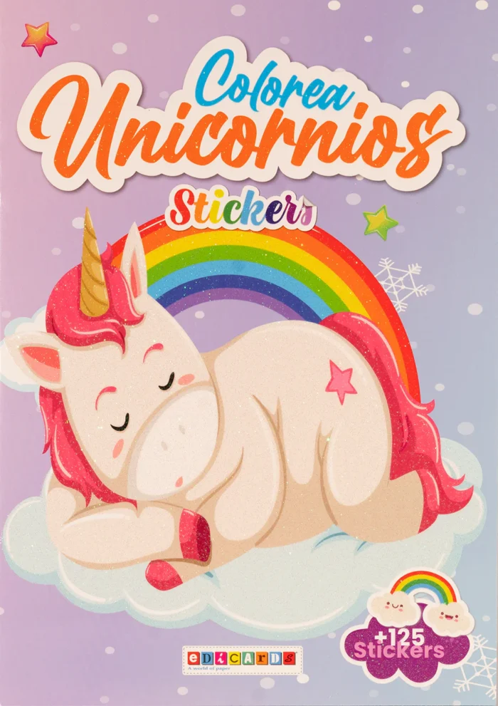 COLOREA UNICORNIOS - Azul y Rosa Suave