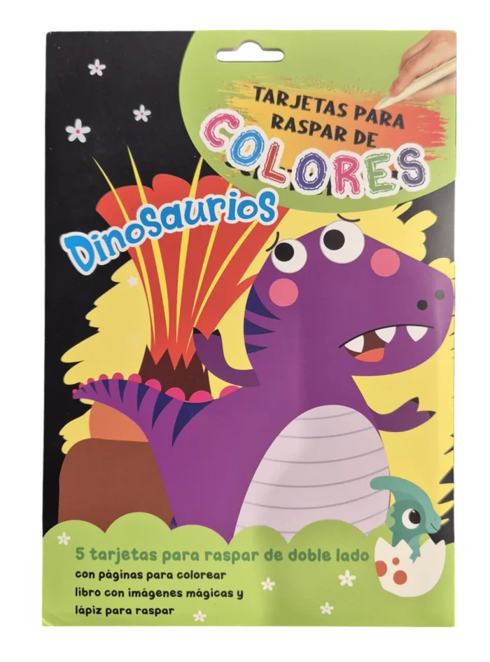 FICHAS PARA RASPAR + LIBRO - Dinosaurios