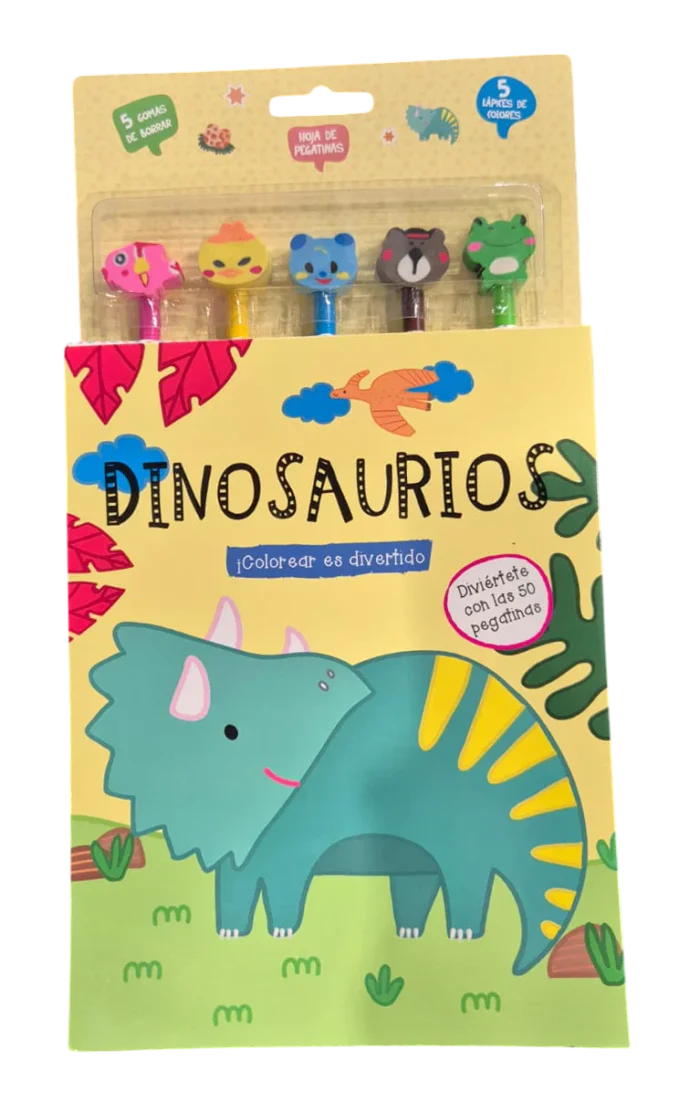 LIBRO LAPICES Y GOMAS - Dinosaurios