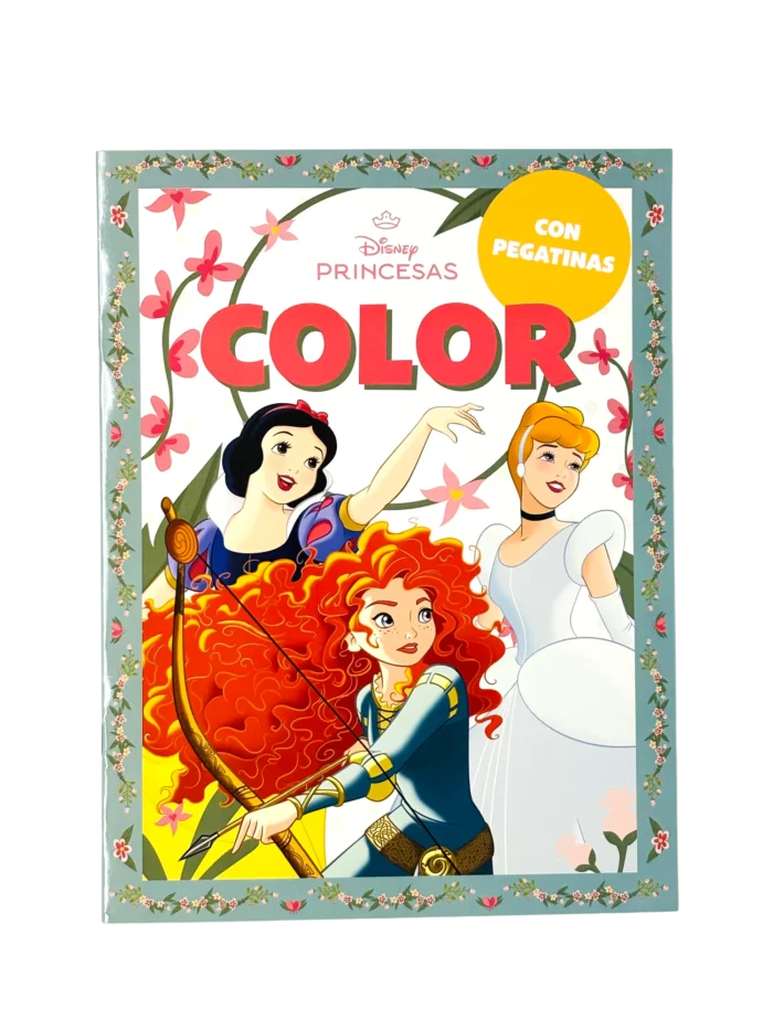 LIBRO COLOREAR CON PEGATINAS LICENCIAS - Princesas Disney
