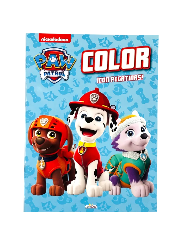 LIBRO COLOREAR CON PEGATINAS LICENCIAS - Paw Patrol