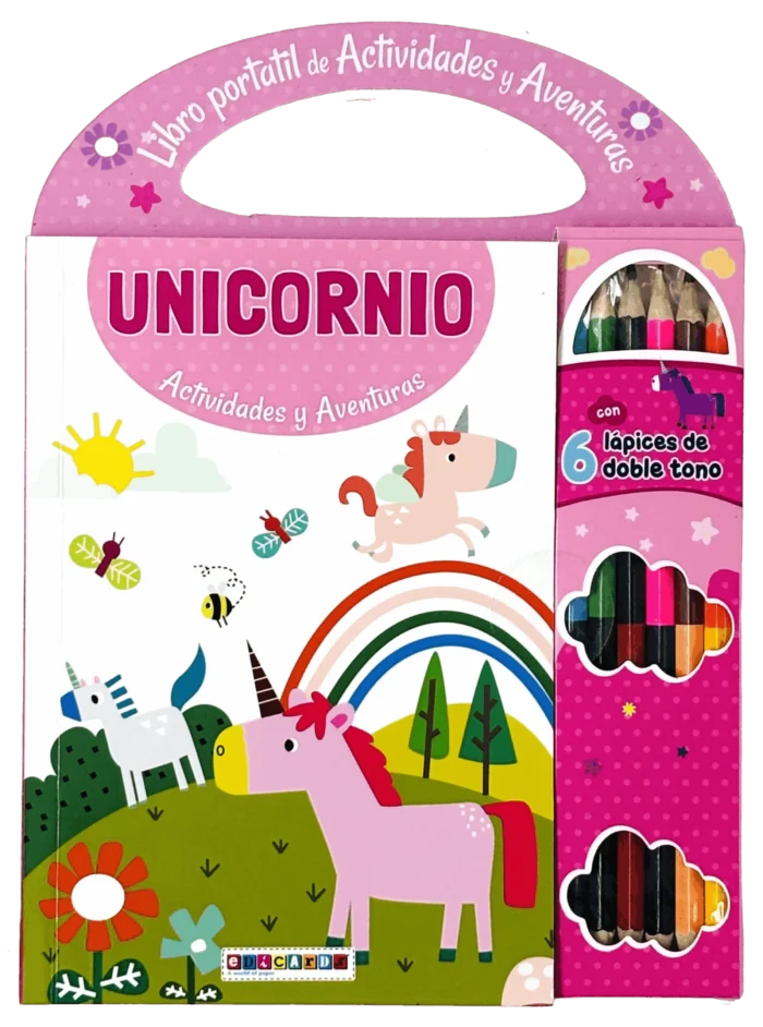 LIBRO PORTATIL ACTIVIDADES Y AVENTURAS - Unicornio